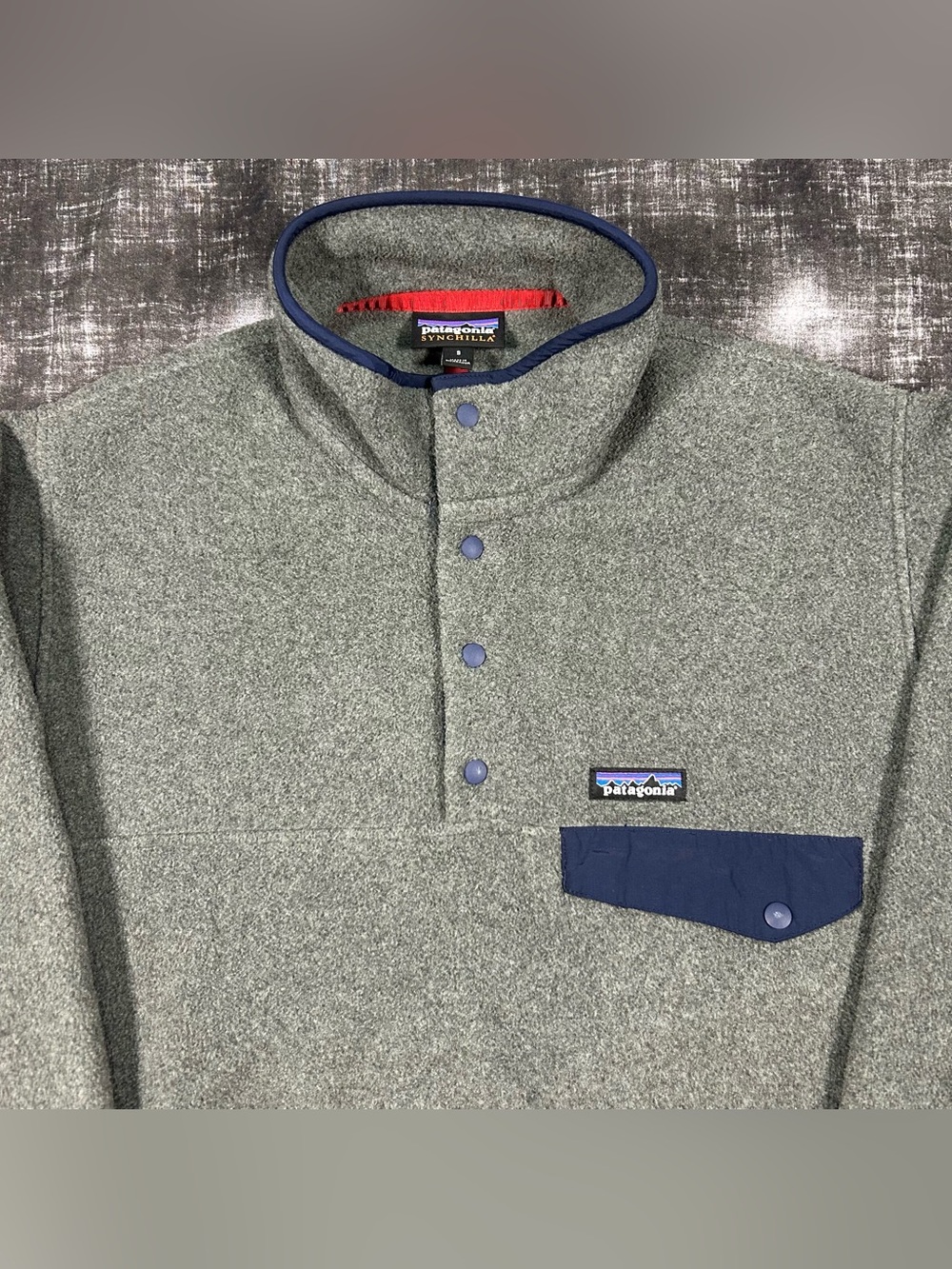 Patagonia Synchilla Snap-T Pullover Mens Small Nickel Gray Fleece Outdoor Jacket